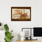 手のバスケット織機 ポスター (ホームオフィス)