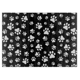 手のパターン、手のプリント、白黒 カッティングボード