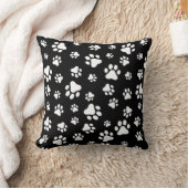 手のパターン、手のプリント、白黒 クッション (ブランケット)