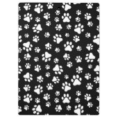 手のパターン、手のプリント、白黒 クリップボード (裏面)