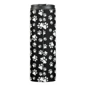 手のパターン、手のプリント、白黒 タンブラー (裏面)