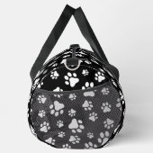 手のパターン、手のプリント、白黒 ダッフルバッグ (右)