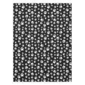 手のパターン、手のプリント、白黒 テーブルクロス (正面)