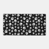 手のパターン、手のプリント、白黒 デスクマット (正面)