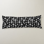 手のパターン、手のプリント、白黒 ボディピロー (裏面)