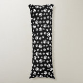 手のパターン、手のプリント、白黒 ボディピロー (正面縦)