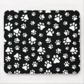 手のパターン、手のプリント、白黒 マウスパッド (正面)