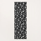 手のパターン、手のプリント、白黒 ヨガマット (裏面)