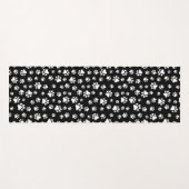 手のパターン、手のプリント、白黒 ヨガマット (正面(横))