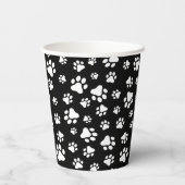 手のパターン、手のプリント、白黒 紙コップ (裏面)