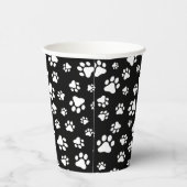 手のパターン、手のプリント、白黒 紙コップ (右)