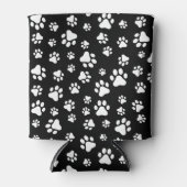 手のパターン、手のプリント、白黒 缶クーラー (正面)