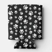 手のパターン、手のプリント、白黒 缶クーラー (裏面)