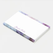 手のパーソナライズされたスクリプト文字水の色の花 ポストイット (アングル)