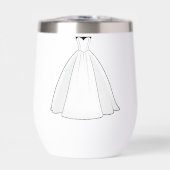 手のパーソナライズされた台本結婚のドレス (正面)