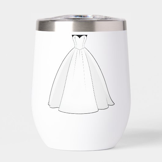 手のパーソナライズされた台本結婚のドレス (正面)