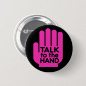 手のピンクへの話-ボタン 缶バッジ (正面&裏面)