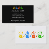 手のプリント、 名刺 (正面/裏面)