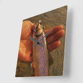 手のマス スクエア壁時計 (傾斜)