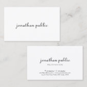 手のモダンスクリプトのミニマルテンプレートエレガント 名刺 (正面/裏面)