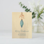 手のユニーク水絵を描色のターコイズ ポストカード (スタンド正面)