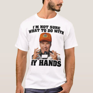 手のリッキー・ボビーはどうしたらいいのかわからない Tシャツ