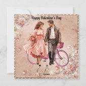 手のロマンチックなバレンタインデーのカップルの写真を保持 シーズンカード (裏面)