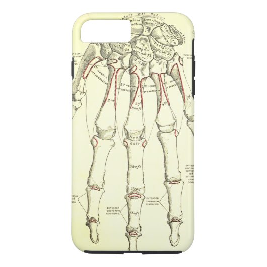 手のヴィンテージの解剖学|の骨 Case-Mate iPhoneケース (裏面)