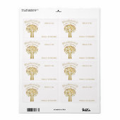 手の上のツリー葉懇親会ファミリのラベル名タグ ラベル (フルシート)