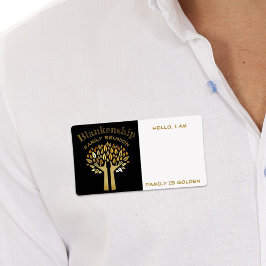 手の上のツリー葉懇親会ファミリのラベル名タグ ラベル