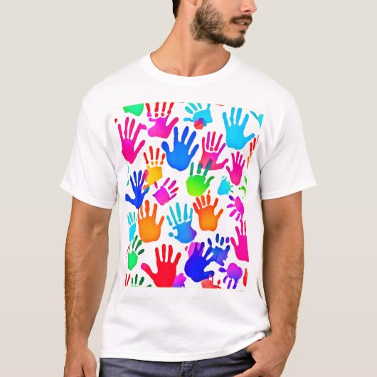 手の世界 Tシャツ (正面)