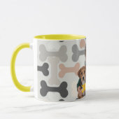 手の中のあなたの:犬パーソナライズされたの写真マグカップ マグカップ (左)