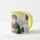 手の中のあなたの:犬パーソナライズされたの写真マグカップ マグカップ (正面右)