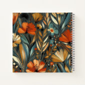 手の中のゴールデンバードとオレンジの野絵を描花 ノートブック (裏面)