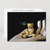 手の中のテディベア泡を見る ポストカード (正面/裏面)