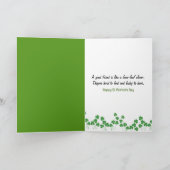 手の中の四葉のクローバー シーズンカード (内部)