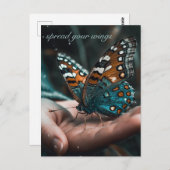 手の中の蝶カスタマイズ可能 ポストカード (正面/裏面)