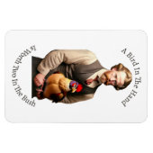 手の中の鳥の柔軟な磁石 マグネット (横)