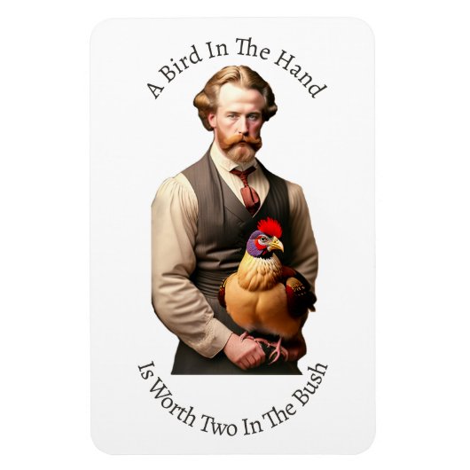 手の中の鳥の柔軟な磁石 マグネット (縦)