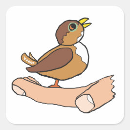 手の中の鳥 スクエアシール