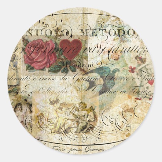 手の中の鳥 ラウンドシール (正面)