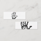 手の中のPawプリント-背景色を選択 スキニー名刺 (正面/裏面)