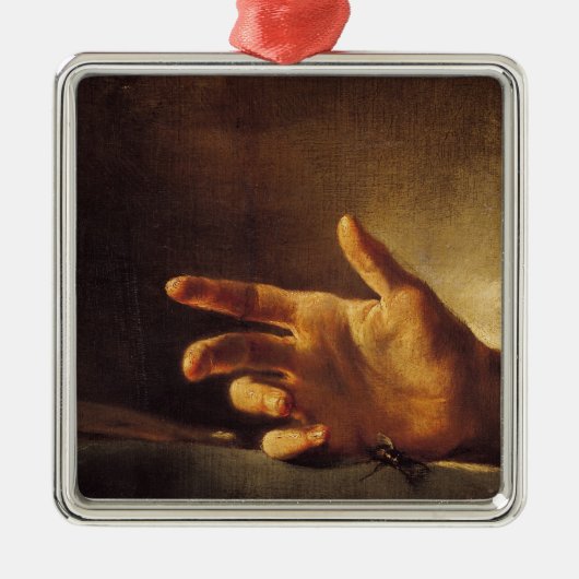 手の勉強 メタルオーナメント (正面)