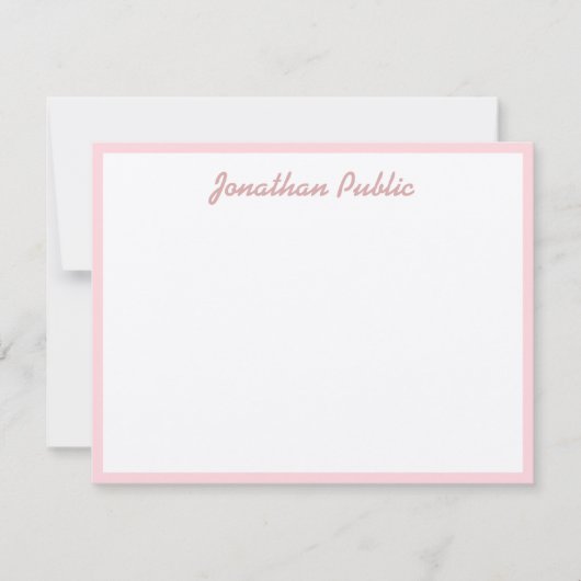 手の原稿のエレガントなテンプレートの実質のクラフト紙 ノートカード (正面)