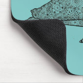 手の図解入りの、写真付きのでアートな花のウミガメ マウスパッド (コーナー)