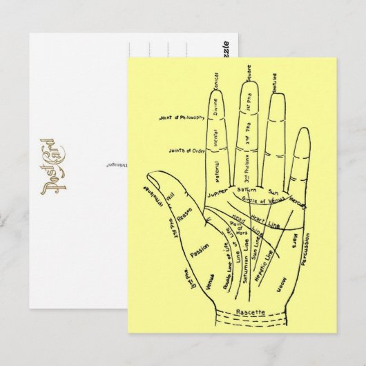 手の図 ポストカード (正面/裏面)