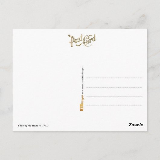 手の図 ポストカード (裏面)