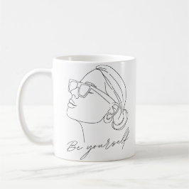 手の女絵画の子は自分の引用文 コーヒーマグカップ