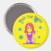 手の安全を洗浄 マグネット (正面/裏面)