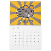 手の定形動物2015年 カレンダー (3月 2026)